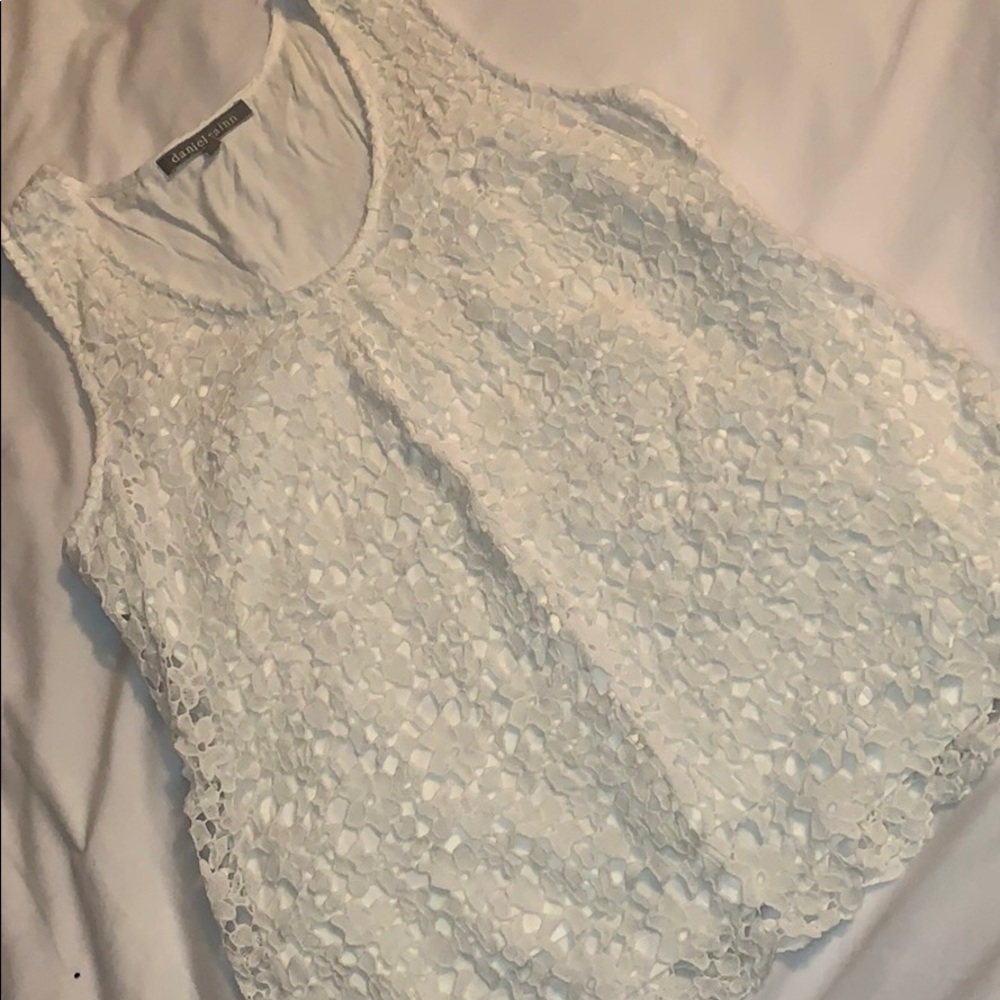 Daniel Rainn Sleeveless Shirt | White | M